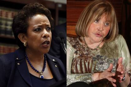 Loretta Lynch, fiscal de los Estados Unidos, y María Sevini de Cubría, jueza federal en la Argentina