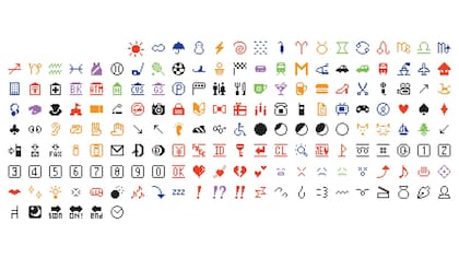 Los 176 emojis originales que creó Shigetaka Kurita en 1999