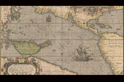 Mapa del Océano Pacífico de 1595