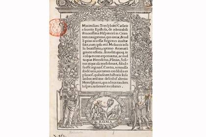 Carta de Maximiliano Transilvano, secretario de Carlos V, en la que se reconoce la gesta de Elcano y sus hombres