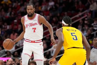 Los 30 puntos de Kevin Durant impulsan la victoria 126-119 de los Rockets ante Pacers