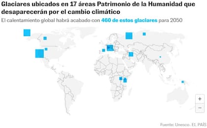 Los 460 glaciares Patrimonio de la Humanidad que el cambio climático va a borrar del mapa