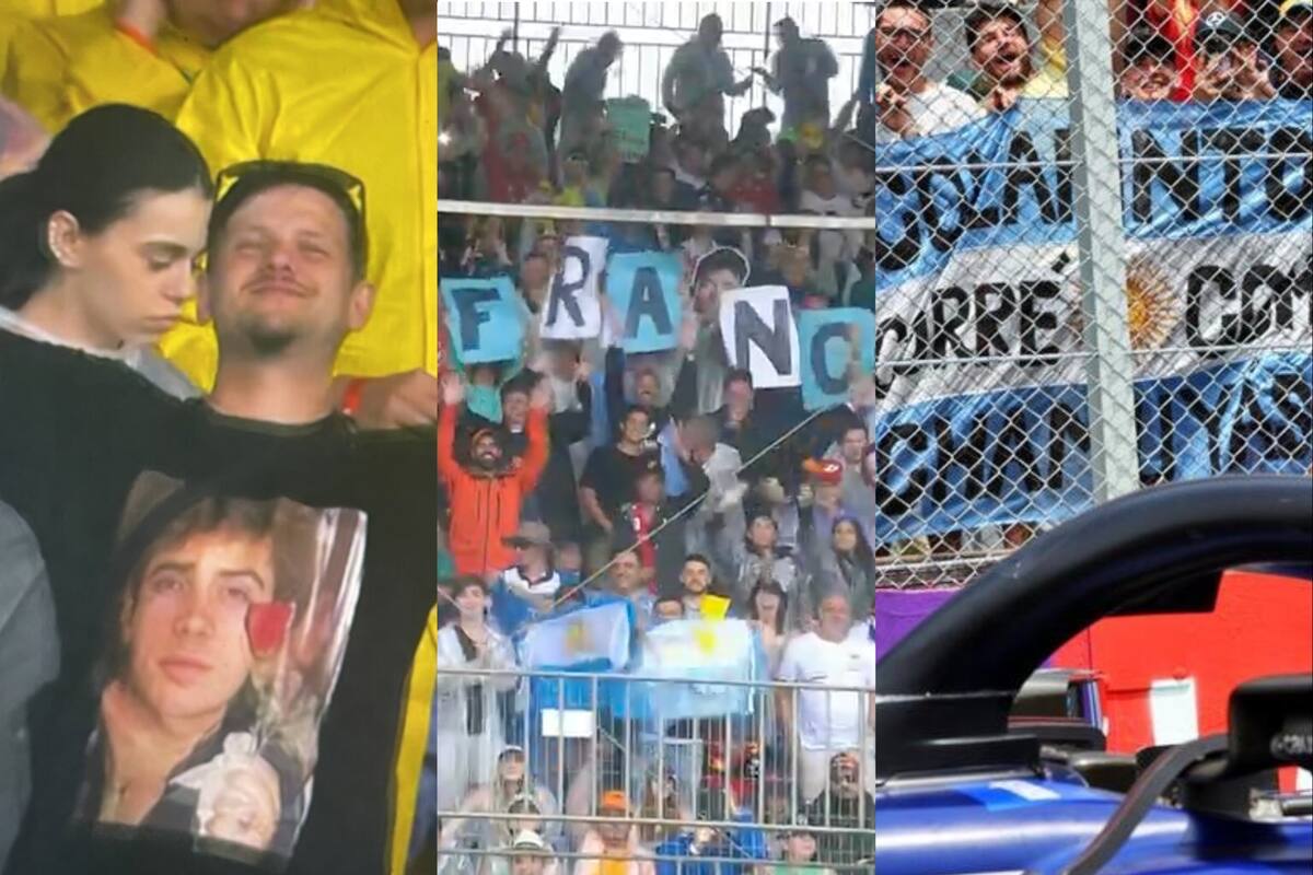 Los cinco momentos más divertidos de los argentinos alentando a Franco Colapinto en la Fórmula 1