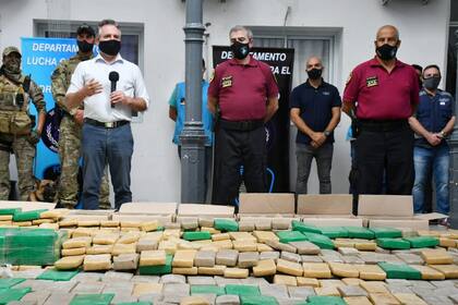 Los 5181 kilos de marihuana secuestrados en Cardales