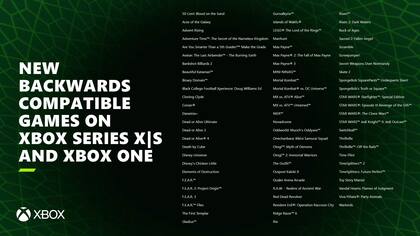 Los 76 juegos de generaciones previas que ahora están en la biblioteca disponible para Xbox One y Xbox Series X|S