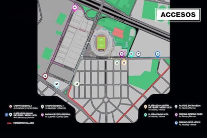 Los accesos al estadio de River para el show de Oasis