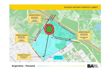 Los accesos al estadio Monumental estarán diferenciados de acuerdo a las ubicaciones de las entradas.