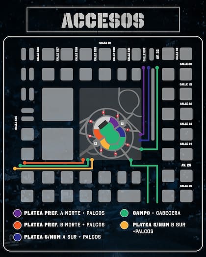 Los accesos al show de Los Piojos en La Plata