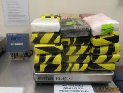 Los agentes de CBP descubrieron 35,08 kilogramos de supuesta cocaína en un control fronterizo.