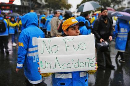 Agentes de tránsito marcharon ayer al Obelisco