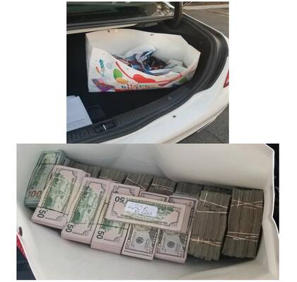 Los agentes encontraron el efectivo en una bolsa de regalo en posesión de He Jiaxuan.