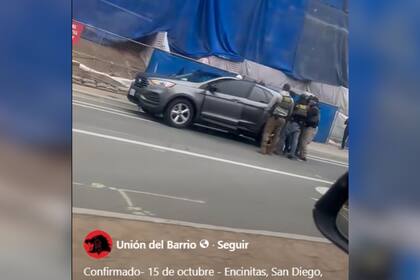 Los agentes se presentaron en un lugar de construcción en Encinitas