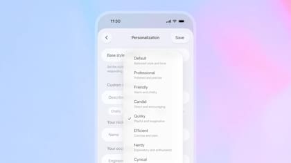 Los ajustes de personalidad para conversar con GPT 5.1 en ChatGPT