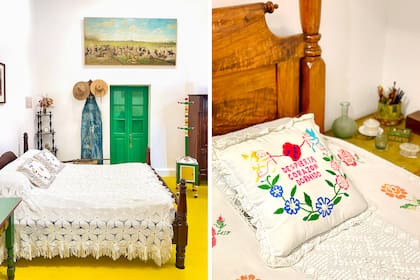 Los almohadones bordados con frases: los detalles personales están en cada elemento.