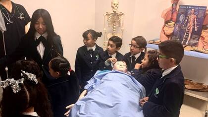 Los alumnos aprenden algunos conocimientos de medicina en el centro