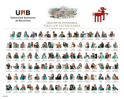 Los alumnos de Veterinaria posaron junto a sus animales de compañía