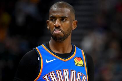 Los Angeles Lakers ya preparan una bomba para tener un equipo de ensueño.Cris Paul con la camiseta de los Thunder.