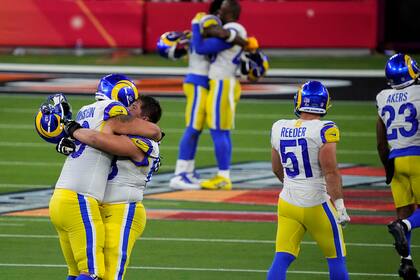 Los Angeles Rams celebran luego de conquistar el Super Bowl 56 de la NFL en su propia ciudad