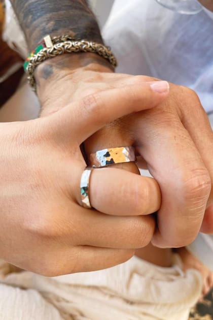 Los anillos de la boda.