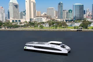 Así lucen los nuevos transbordadores eléctricos de San Diego-Coronado que reemplazan el ferry a diésel