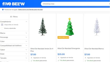 Los árboles navideños en Five Below para esta temporada 2025 (FiveBelow)