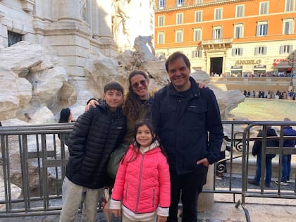 Los argentinos Ricardo, Romina, Augusto e Isabella Speranza. Fuente: Elisabetta Piqué