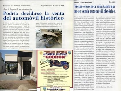 Los artículos periodísticos locales dieron cuenta de la intención de comprar los restos del Gobron primero, y la carta que elevó Crova para evitar su venta.