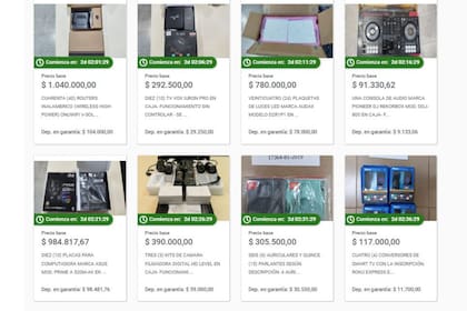 Los artículos que forman parte de la subasta del Banco Ciudad