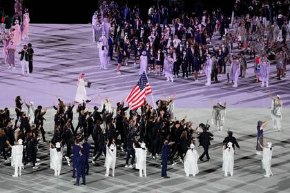 La delegación de Estados Unidos, la más numerosa de estos Juegos Olímpicos de Tokio 2020.