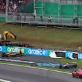 Colapinto se golpeó en Interlagos en una accidentada carrera sprint que ganó Norris