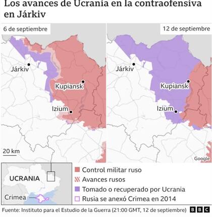 Los avances de Ucrania en la contraofensiva en Kharkiv