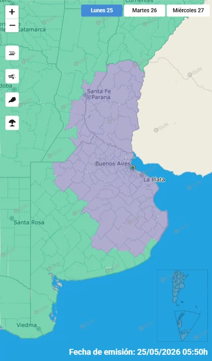 Los avisos por niebla para este lunes