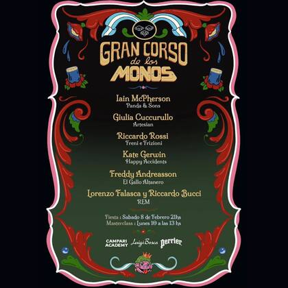 Los bartenders extranjeros que participan del Gran Coros de Tres Monos