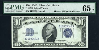 Los billetes de US$10 de 1933 son altamente valorados por los coleccionistas