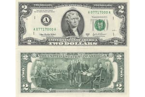 Los billetes de US$2 emitidos por la Reserva Federal de Estados Unidos pueden alcanzar precios elevados en el mercado de subastas
