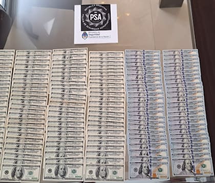 Los billetes secuestrados en los allanamientos