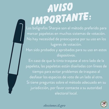 Los bolígrafos Sharpie son los más utilizados para marcar papeletas en muchos sistemas de votación