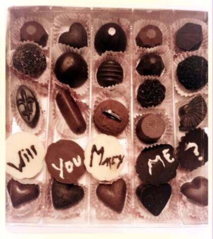 Los bombones con la declaración