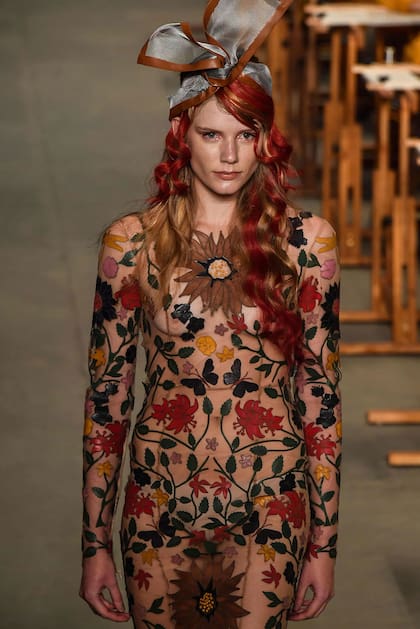 Los bordados fueron la estrella de los diseños de Patricia Viera