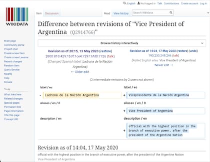 Los cambios del 13 de mayo no fueron corregidos hasta unos días después