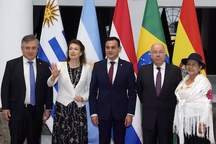 Los cancilleres del Mercosur, en una reunión la semana pasada
