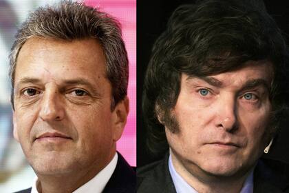Los candidatos presidenciales que compiten en el balotaje con Sergio Massa y Javier Milei