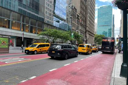Los carriles exclusivos para el transporte público se replican en toda la ciudad de Manhattan
