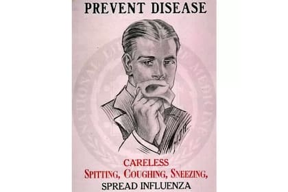 Los carteles fueron parte de la campaña de información con la que se trató de controlar la pandemia. Crédito: HNS