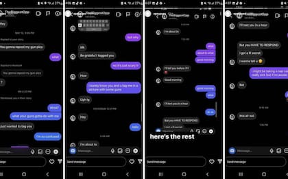 Los chats con Salvador Ramos que publicó una usuaria de Instagram