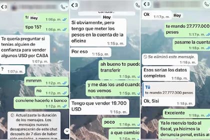 Los chats de la estafa