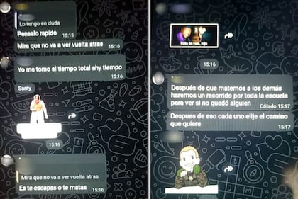 Los chats de los alumnos que planeaban un ataque a tiros en una escuela de Escobar