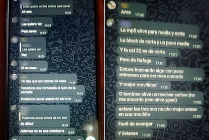 Los chats de los alumnos que planeaban una masacre en una escuela de Escobar