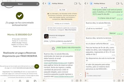 Los chats de los argentinos estafados en Chile