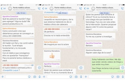 Los chats de los hijos de Diego